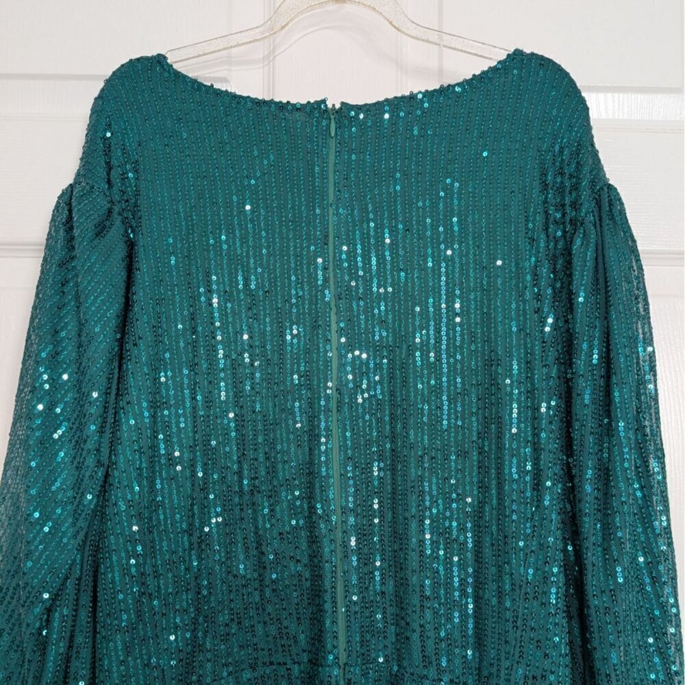 NEW Ivy City Sequin Jagger Dress Womens Size 3X Green Christmas Holiday Party - Picture 11 of 14